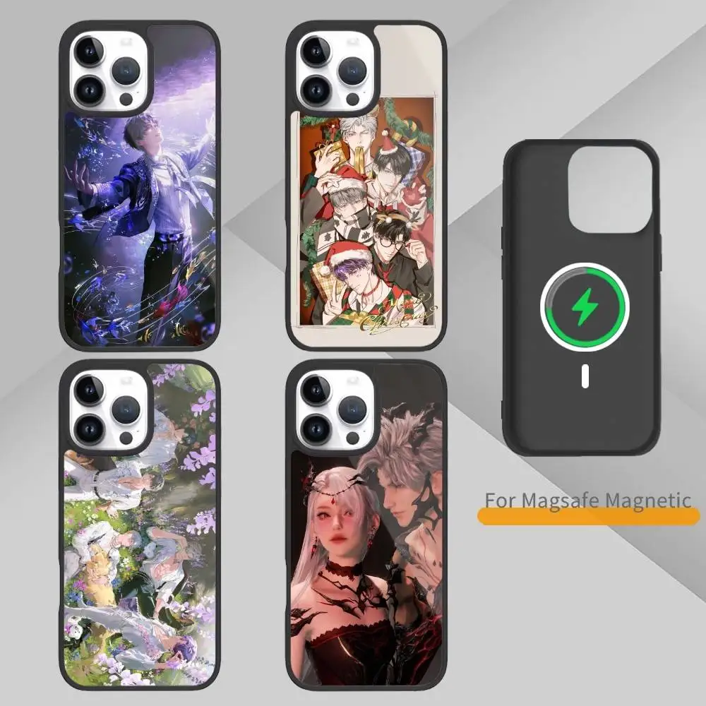 

SylusL-Love And Deep Space Phone Case For iPhone 14,16,15,13,17,12,Plus,Pro,Max Magnetic For Magsafe Frosted Cover