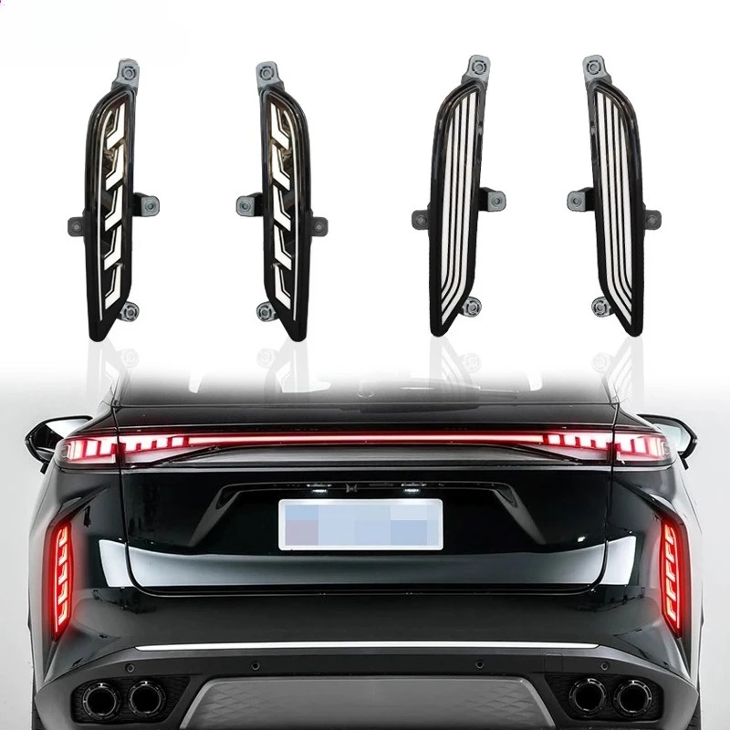 For OMODA C9 Exeed Yaoguang 2023 2024 2025 Led Rear Bumper Reflector Light Dymanic Turn Signal Brake Warning Light Accessories