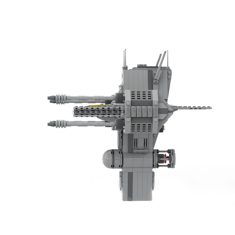 MOC- 215549   Serie Space War, juego de bloques de construcción de fragata clase Vengeance, bloques técnicos de estrella para adultos, juguetes DIY exquisitos 882 Uds.
