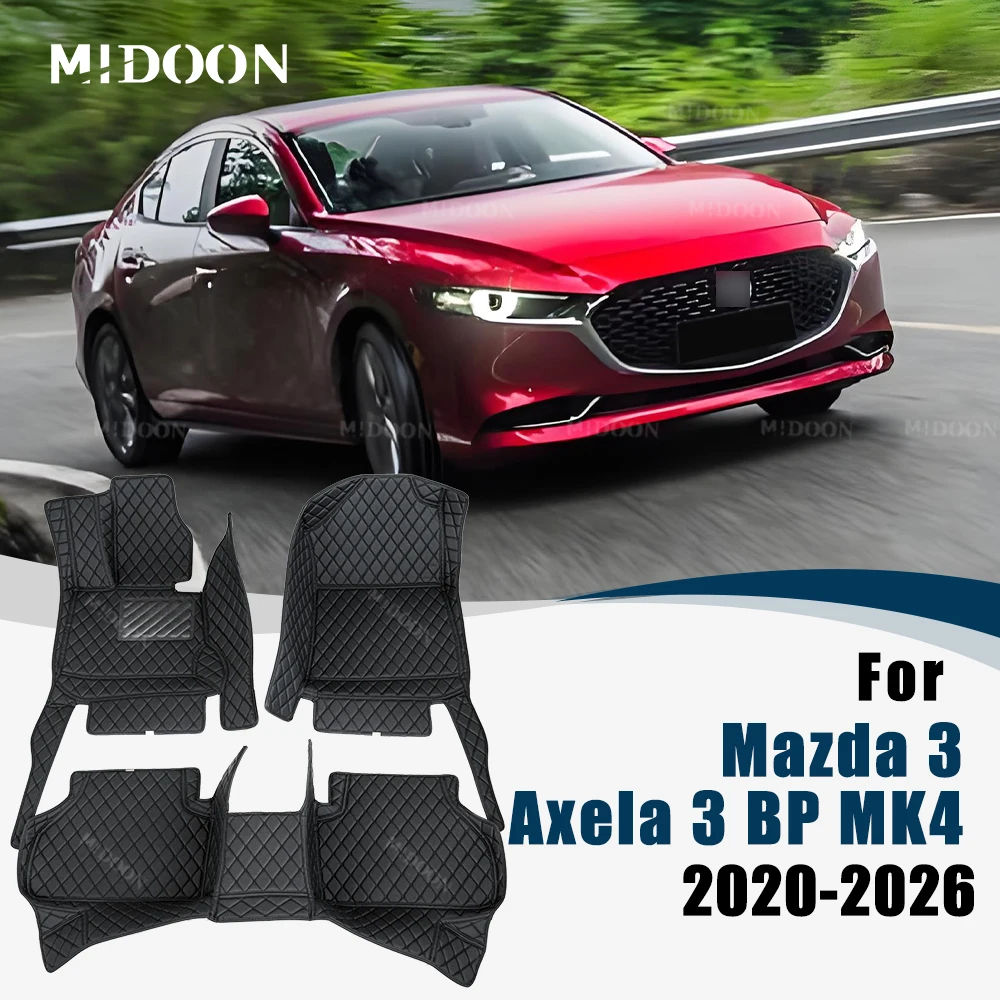 

For Mazda 3 Mazda Axela 3 BP MK4 2020~2026 Custom Car Floor Mats Auto Carpet Cover Interior Details Accessories Protective Pad