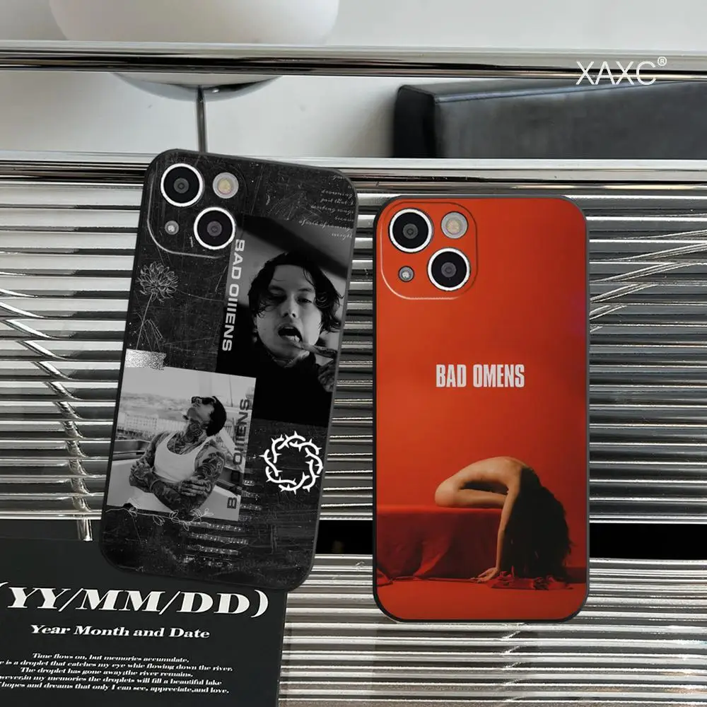

Bad Omens Artwork Tempered Phone Case for Iphone 15 14 12 11 13 Pro Max Mini X XR XS 7 8 Max SE 2020 Soft Dark Skeleton Phone Co