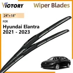 Front Wiper Blades For Hyundai Elantra 2021 2022 2023 Limited Avante i30 Sedan N-Line CN7 Windshield Windscreen Window Brushes