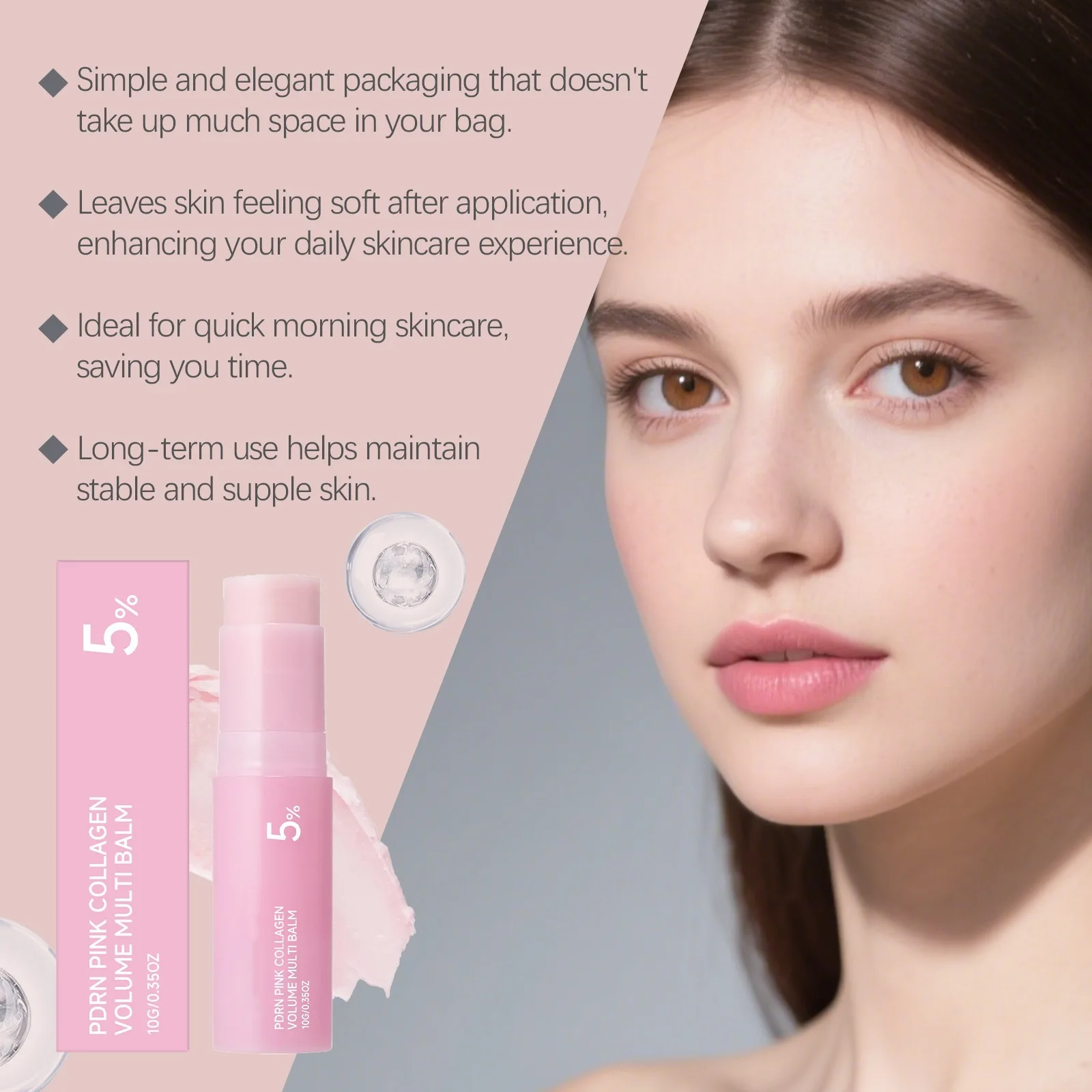 Kollagen Multi-Balm zur Hauterneuerung, Reduzierung von Rauheit, Reparatur von Geschädigter Haut, Aufhellung des Teints, Glättung Feiner Linien, PDRN Multi-Balm-Stick – Detail 9