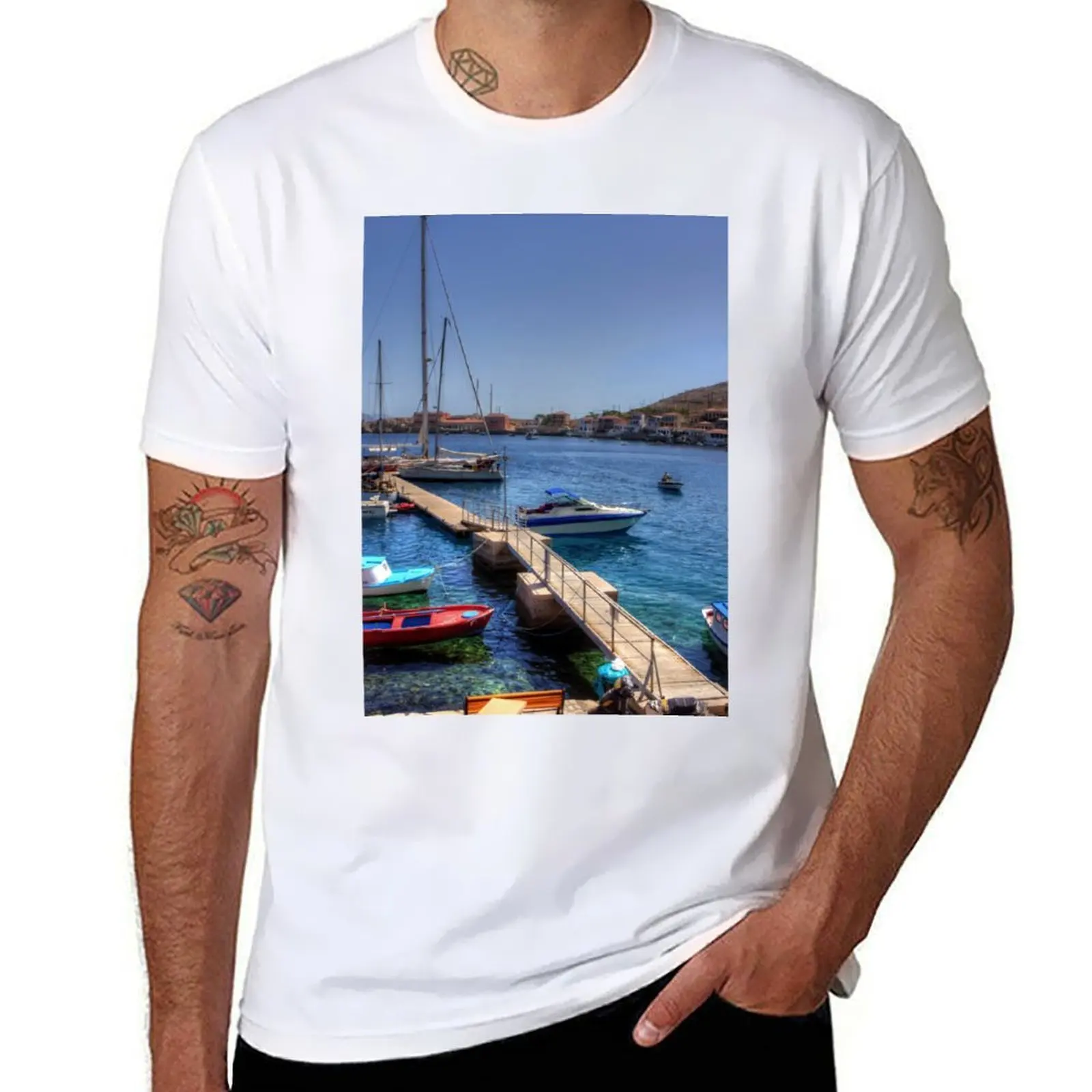 

The Yacht Pier T-Shirt t shirt for man 100 percent cotton man t shirt luxury T-Shirt