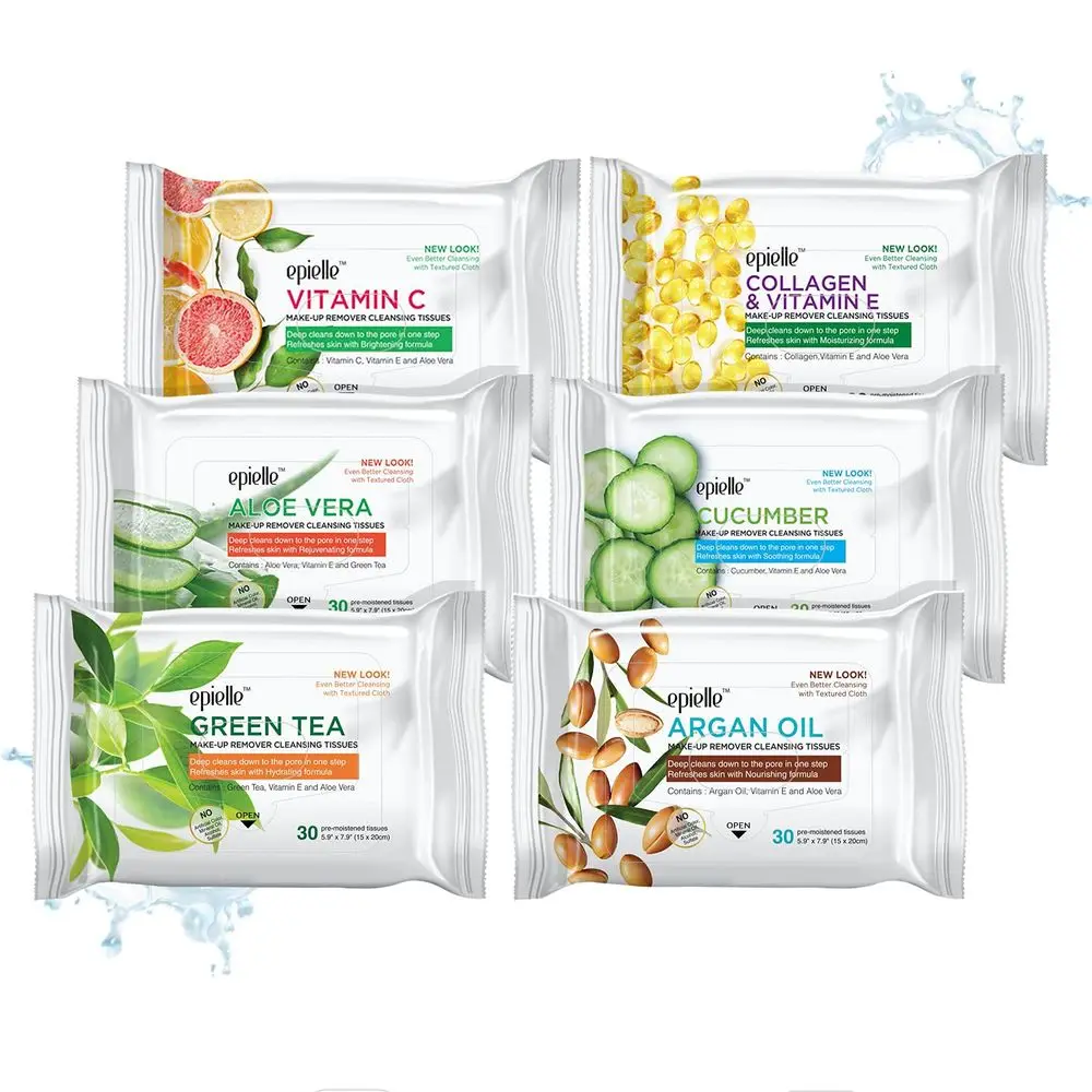 

6-Pack Gentle Skin Wipes: 30 Count, Oil-Control, Alcohol-Free, Hypoallergenic, Natural Extracts