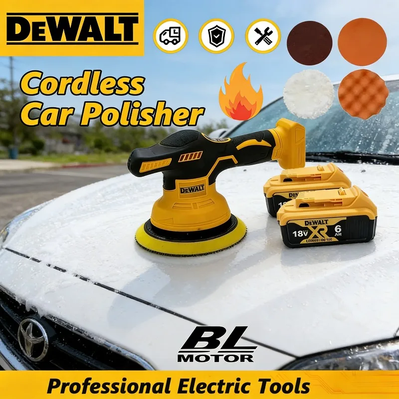 

Беспроводная полировальная машинка Dewalt с 8 регулируемыми скоростями, электрический инструмент для воскования, шлифовки и нанесения защитного покрытия, совместим с аккумулятором Dewalt 20В