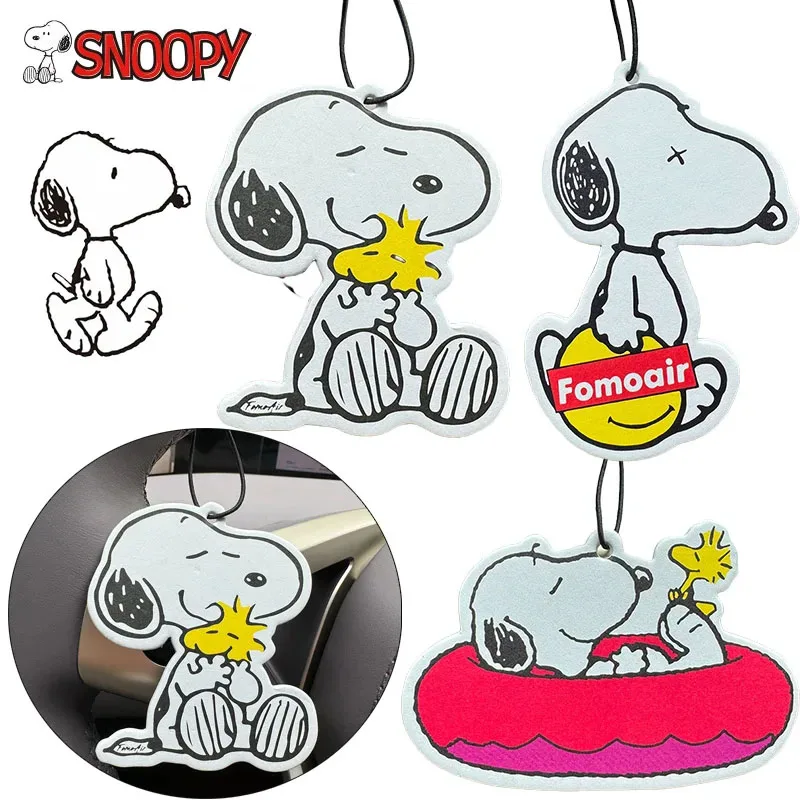 Snoopy Car Fragrance Pendant Car Rear View Hanging Air Freshener Lasting Aromatherapy Fragrance Tablets Car Home Deodorization