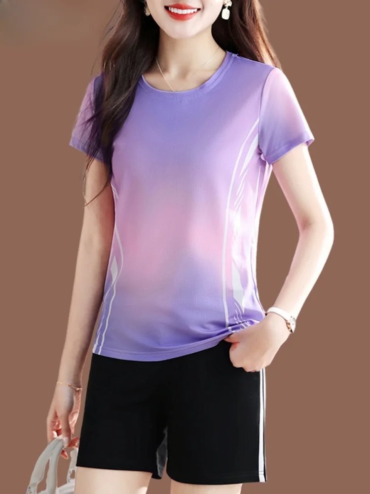 

TUCANO Ice Silk Спортивный костюм для бадминтона женский летний тонкий Qui Dry дышащий ort Sve Fitn комплект из двух предметов круглый Ne