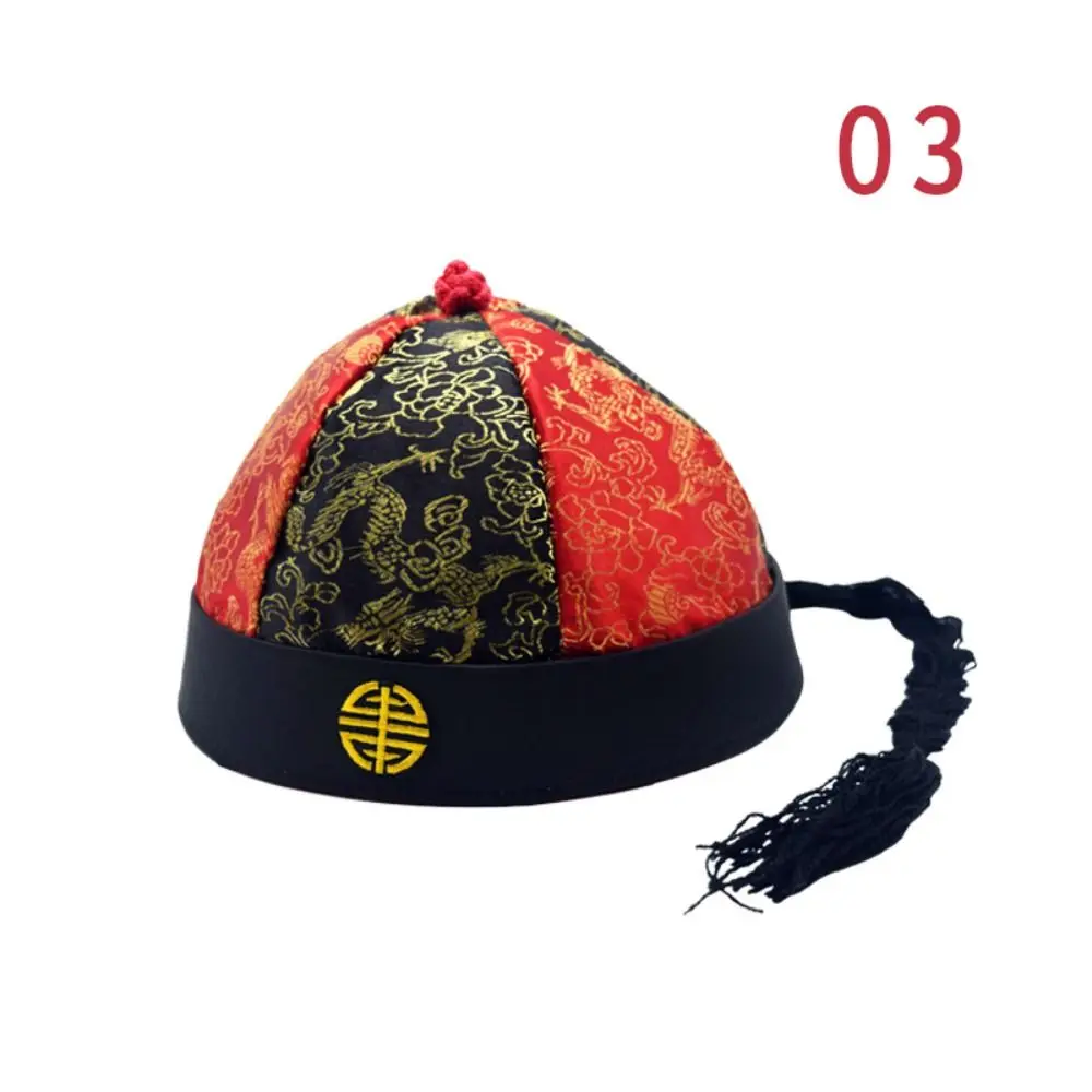 Dinastia Qing tradicional antigo chapéu chinês, homem Cosplay Headwear, chapéu chinês do homem, Vintage, apto para Ópera Xangai Traje, traje de festa