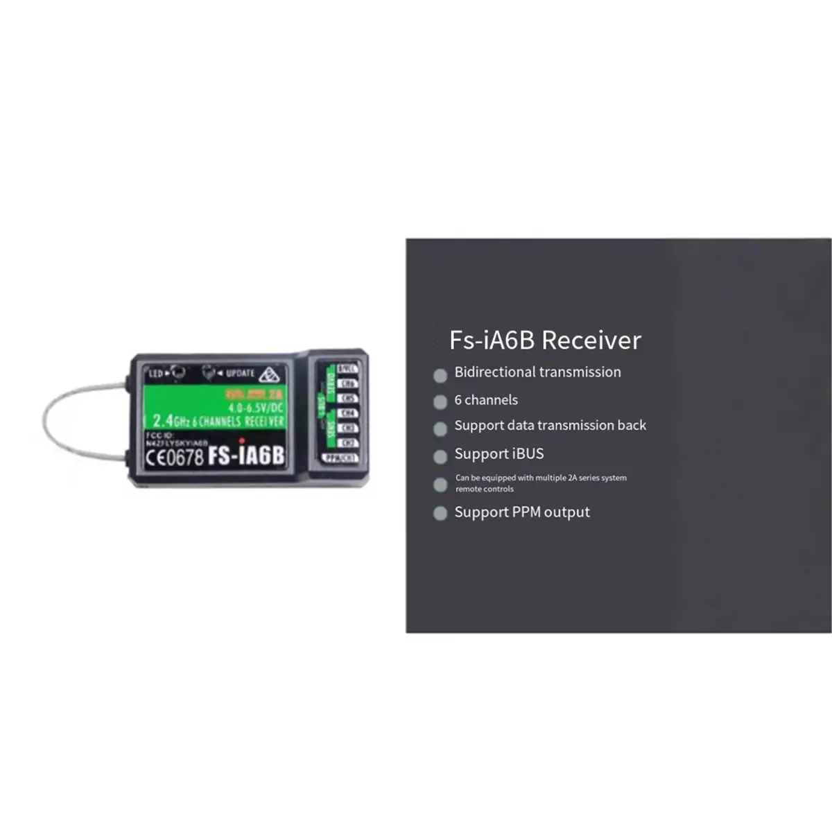 Promotion IA6B 2.4G 6-Channel Receiver Compatible with I6 I6S I6X Ia6b Transmisor Control Remoto Partes Airplane