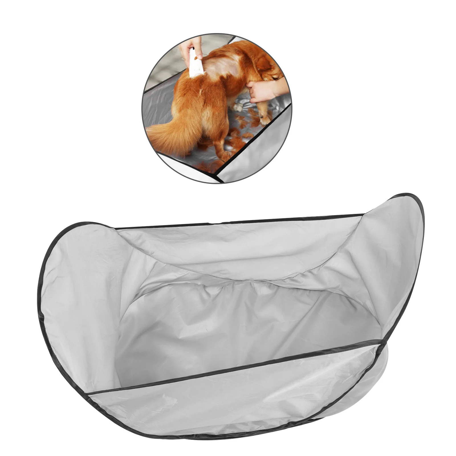 

Folding Pet Hair Cutting Bib Waterproof Large Capacity Grooming Storage Bag For Dog Cat Home Use Lightweight Shearing Container