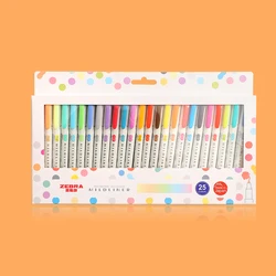 JIANWU 3pcs or 5pcs/set  Japanese stationery  zebra Mild liner double headed fluorescent pen  hook pen color Mark pen cute