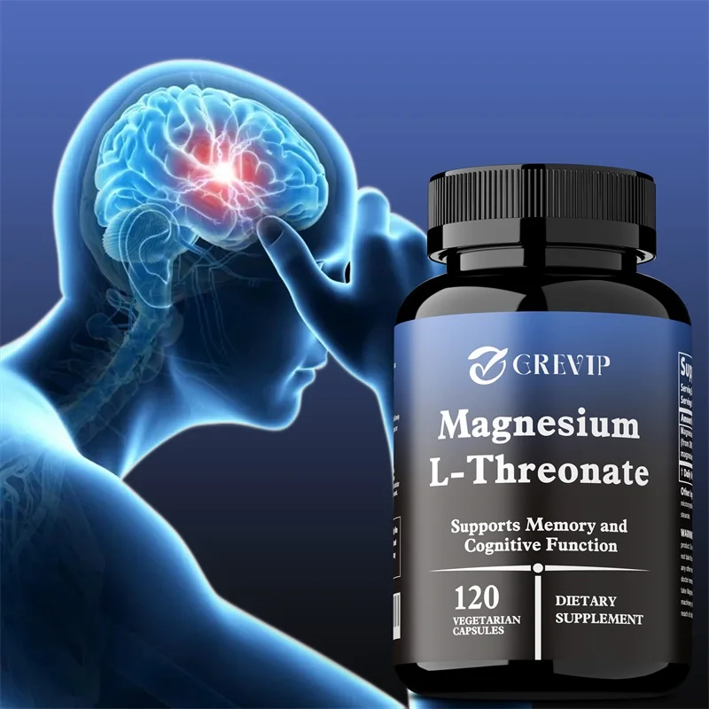 

Magnesium Threonate Capsules - Supports Cognitive Function, Brain Health, Improves Absorption, Enhances Memory & Focus, Non-GMO