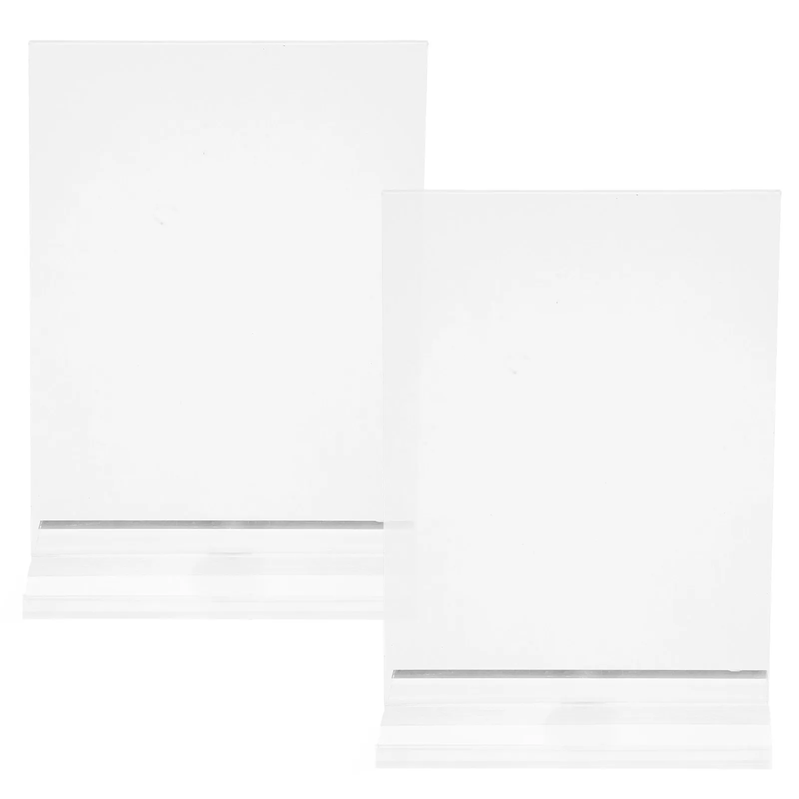 

2Pcs Clear T Shape Display Stand A6 Double Sided Acrylic Flyer Holder Vertical Menu Sign Frame for Restaurant Bar Cafe