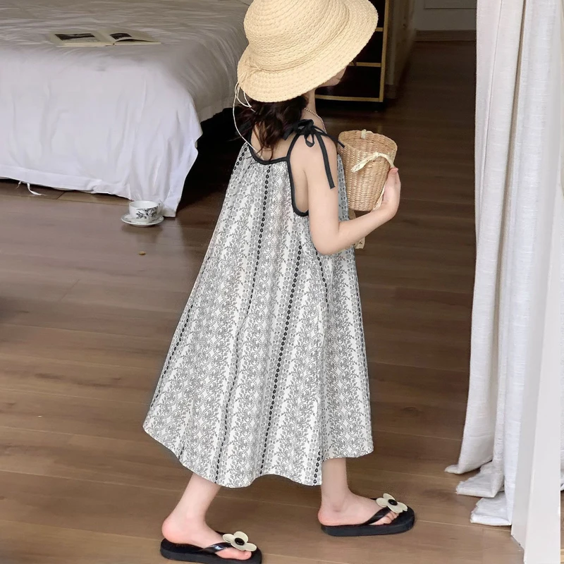 Bohemian printed style vacation dress For 1-9 Yrs Baby Girls 6.1 Children's Day Party Costumes Sleeveless loose beach Dress 2026 image 3