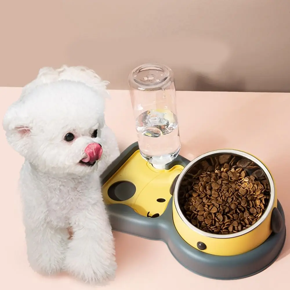 

Protection Neck 3 in 1 Cat Bowl Anti Knockover Large Capacity Automatic Cat Water Feeder with Water Bottle Detachable