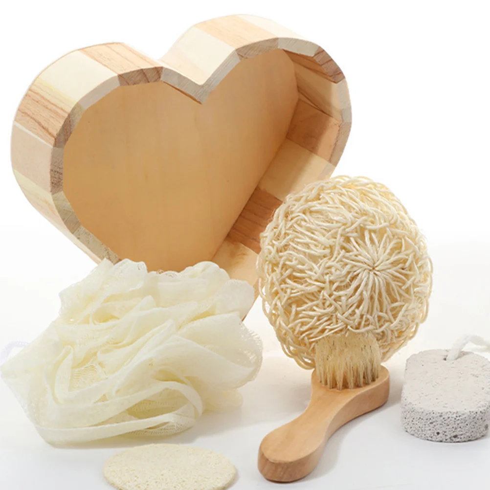 

Bathing Tools Kit Body Scrubbers Foot File Shower Cleaning Gift Set Wood Brush Exfoliating Skin Care Products Bath Accessories