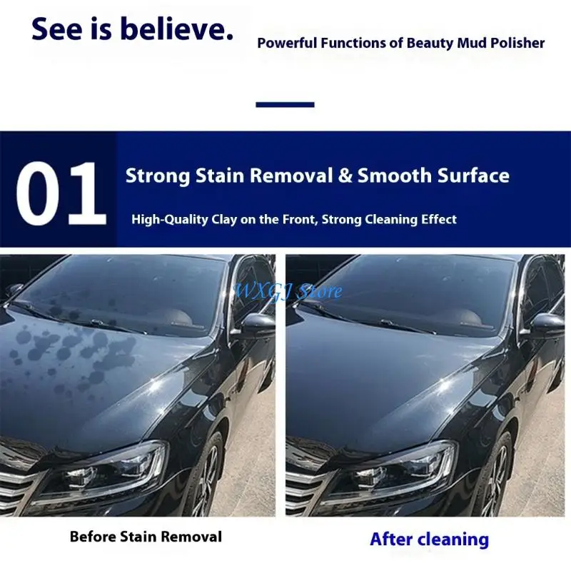

37JE Reusable Clay Cleaning Sponge Applicator For Cars Trucks Motorcycles Gentle Maintenance Ergonomic Design Long Lasting