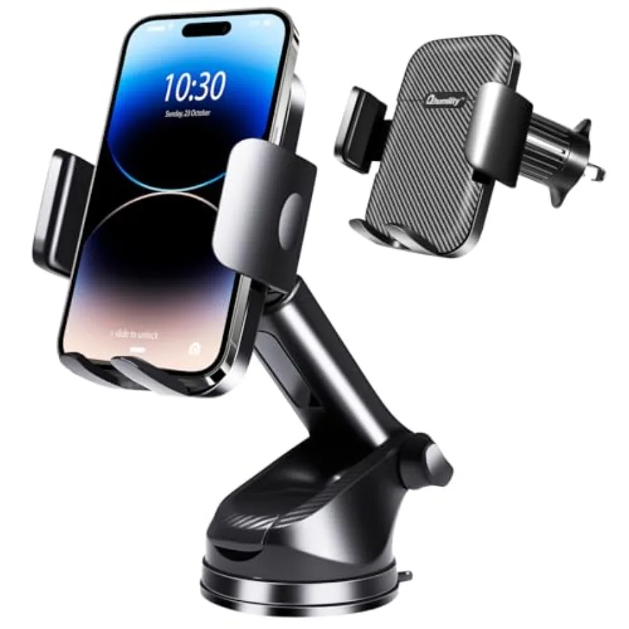3in1 Car Phone Holder 2025 Upgraded Phone Mount for Car Dashboard Air Vent Windshield 360 Adjustable Car Phone Mount with Power