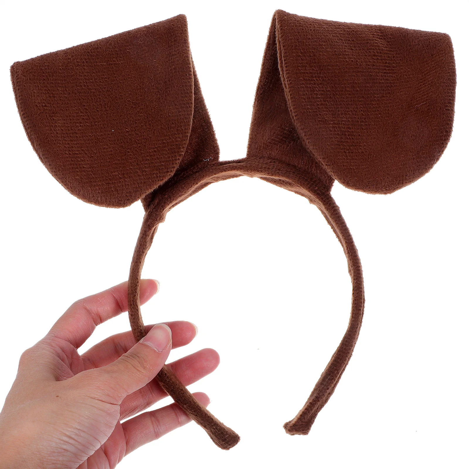 

1 set Children Dog Clothing Adorable Animal Headband Set Kids Dark Brown Fabric Halloween Costume Decor Puppy Ears Prop