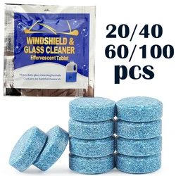 20/40/60/100Pcs Solid Cleaner Car Windscreen Wiper Effervescent Tablets Glass Toilet Cleaning Car Accessories