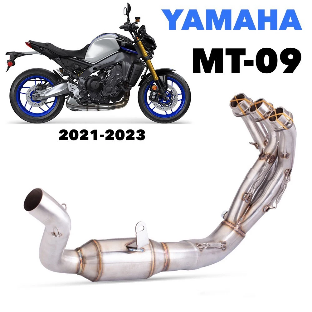 Für MT-09 V3 FZ-09 2021-2023 Motorrad Auspuffrohr Ganze Fahrzeug Escape Refit Vorne Mitte Auspuff Link Rohr