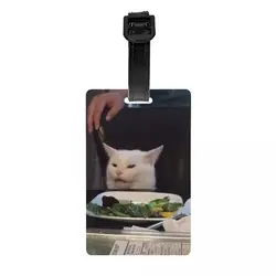 Custom Salad Cat Meme Luggage Tag Custom Baggage Tags Privacy Cover Name ID Card