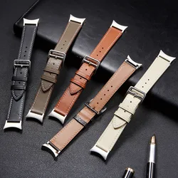 20mm No Gaps For Samsung Galaxy Watch 7654 44/40m 6 classic 47/43mm 5Pro  45mm  Leather Bracelet Correa Galaxy Watch 7 6 Straps