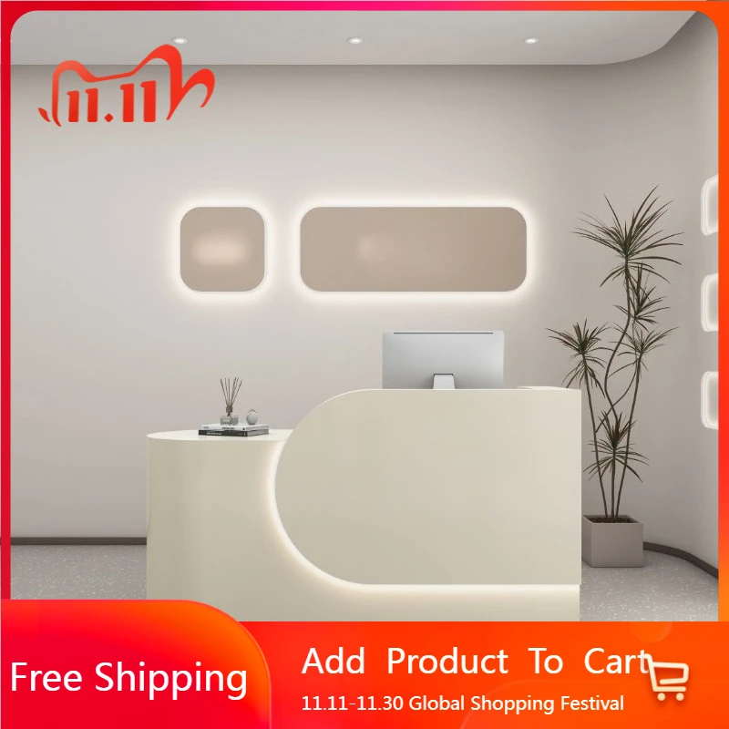 

Shop Minimalist Reception Desks Beauty Industrial Design Reception Desks Nail Salon Hotel Comptoire Accueil Commercial Furniture