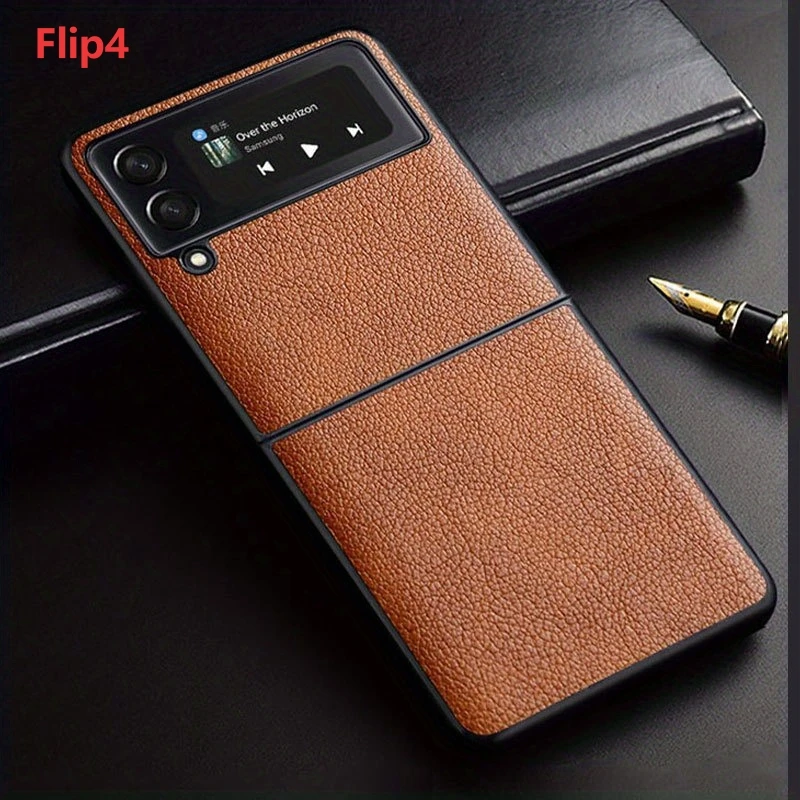 Luxuriöse Business-Style Retro Litchi-Textur Hülle für Samsung Galaxy Z Flip 8 6 5 4 3 5G Flip7 FE Ultra Dünne Harte Stoßfeste Abdeckung – Detail 12