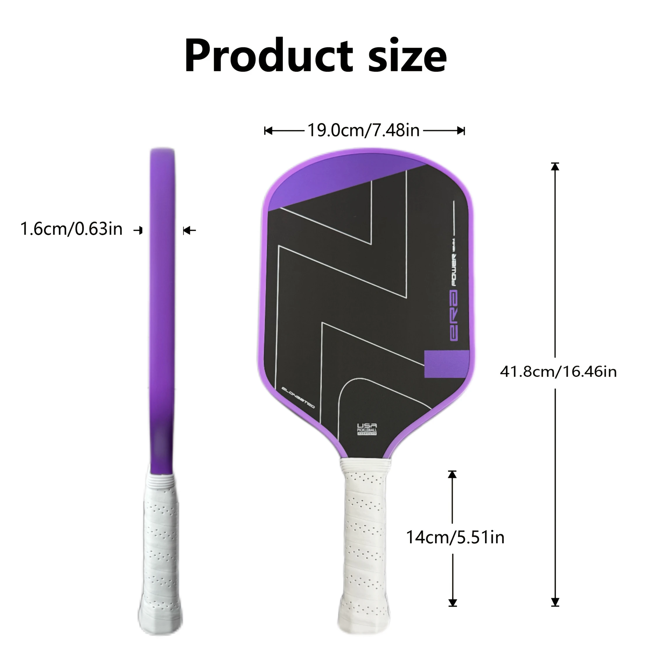 GEN5 BOOMSTICK Pickleball-Schläger Verlängerter EVA-Power-Umgebungsschaum Reiner EPP-Kern Kohlefaser für Verbesserte Spielleistung – Detail 1