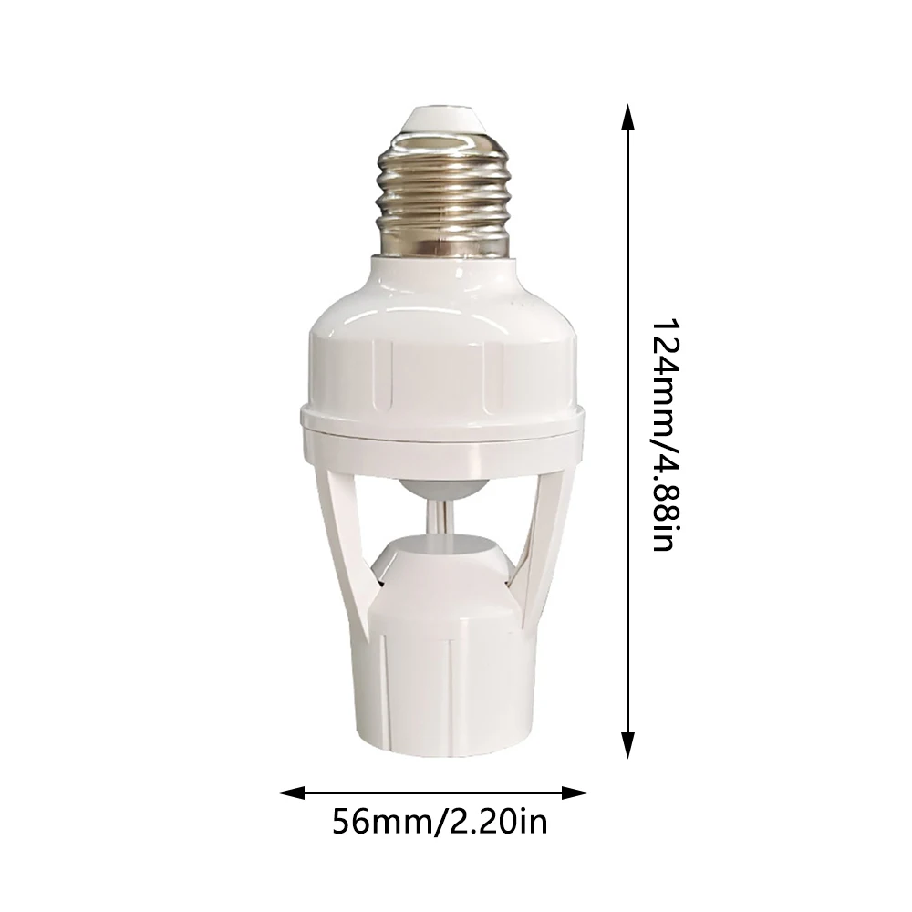 PIR člověk indukce hnutí senzor AC100-240V E27 nástrčkový konvertor s PIR hnutí senzor nastavitelný spínač E27 adaptér