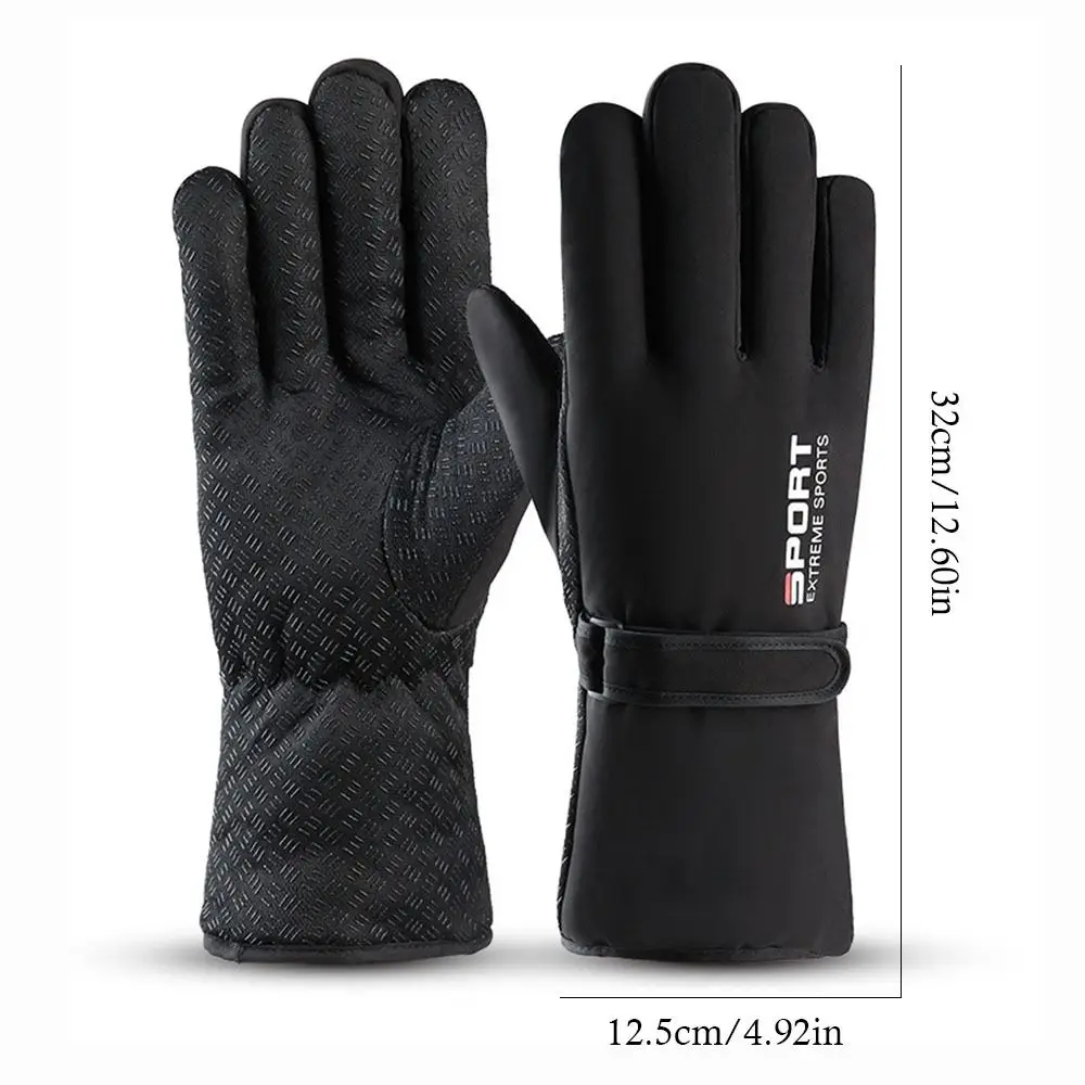 Manter quente inverno luvas de esqui à prova dwindproof água à prova de vento engrossado luvas de dedo cheio antiderrapante multifuncional masculino luvas ao ar livre