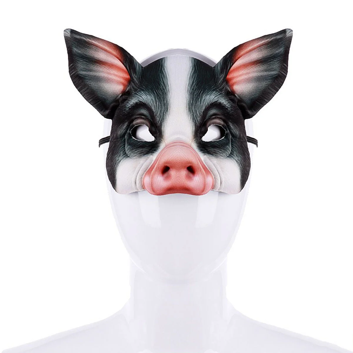 

Half Face Animal Mask Pig Mask for Party Festival Halloween Masquerade Fancy Ball Cosplay (Black) ball mask