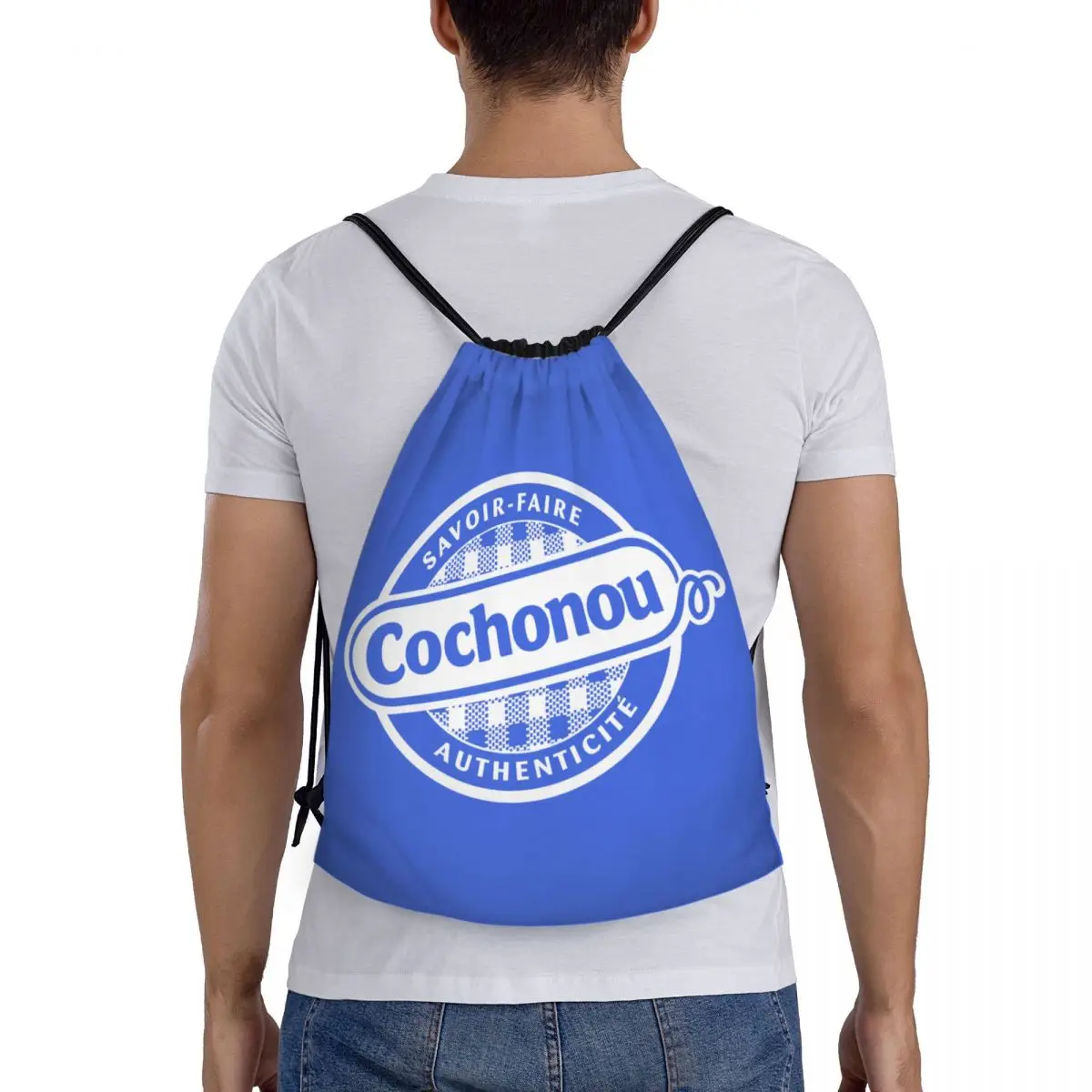 Cichionou-女性と男性のための引きひも付きバックパック、ジムとショッピングのためのスポーツバッグ