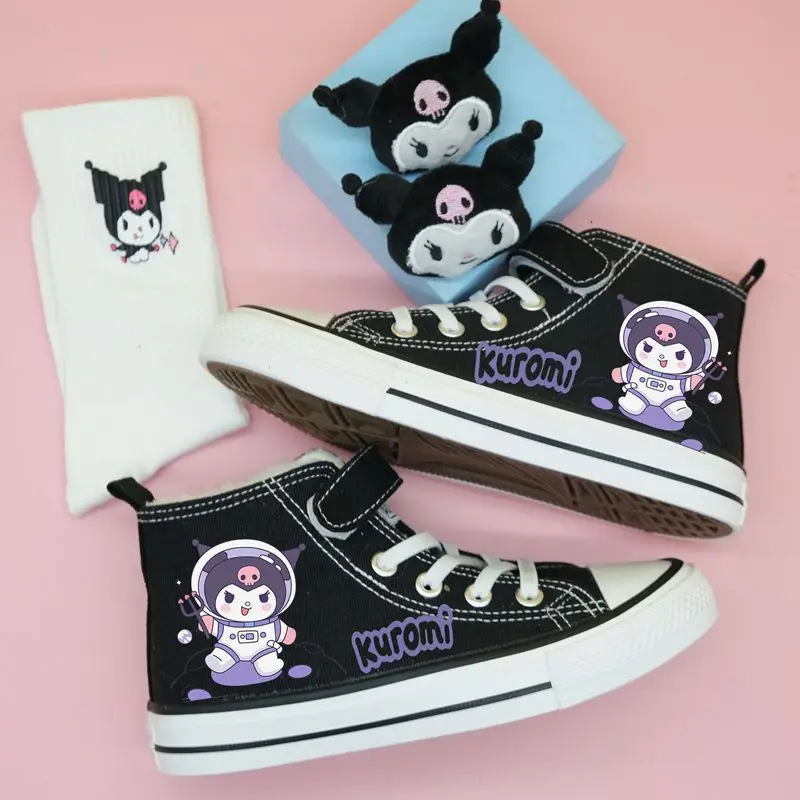 

Sanrio My Melody Cinnamoroll Cartoon Printed Canvas Couple Student Sneakers Lolita Shoes Small Size Women's Vulcanize Shoes