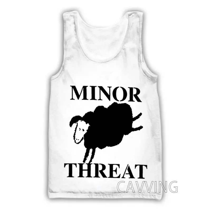 

New Fashion Women/Men's 3D Print Minor Threat Band Tank Tops Harajuku Vest Summer Undershirt Shirts Streetwear