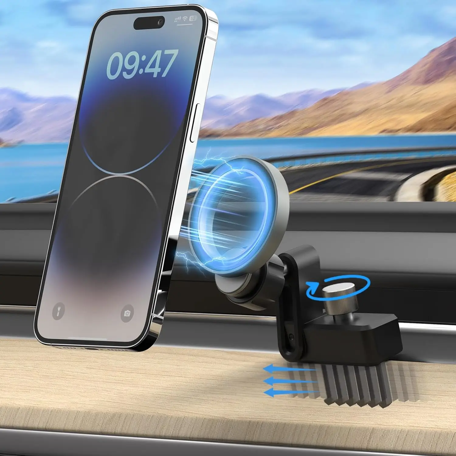 

For Tesla Model 3 Y Magnetic Car Phone Holder Mobile Cell Phone Support Mount Car Phone Stand Compatible with Magsafe