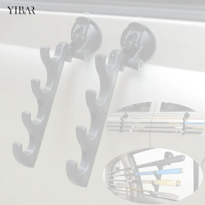 Suction Cup Fishing Rod Bracket Car Fishing Rod Holder Wall Mount Fishing Pole Rack With Suction Cup Fish Tackle Tools