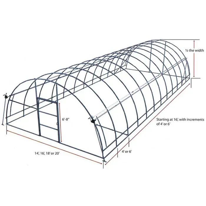 

Customized greenhouseMulti Span PE Film Greenhouse Plastic Circular Arch Membrane Metal Frame Green House With Nft Gutter Hydrop