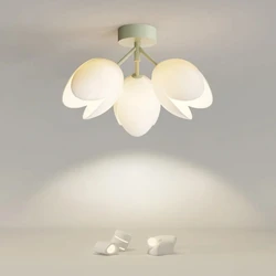 Creative Bell Orchid Ceiling Lamp Entrance Hallway Lamp Nordic Warm Romantic Pastoral Balcony LED Lamp G9 One Head Three Heads