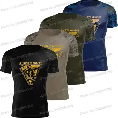 2023 French Foreign Legion Special Forces World War Army T Shirt Men Outdoor technical Shirts fitness Clothing Training Jersey