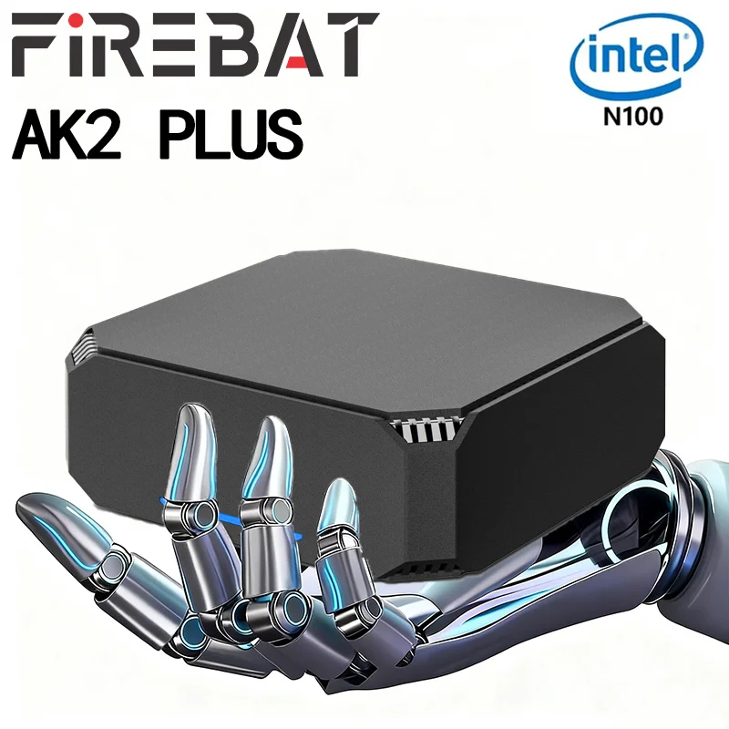 FIREBAT AK2 plus Mini PC with Intel N100 N150 CPU Windows 11 16GB DDR4 RAM 512GB SSD WiFi BT4.2 HDMI USB Compact Desktop Compute