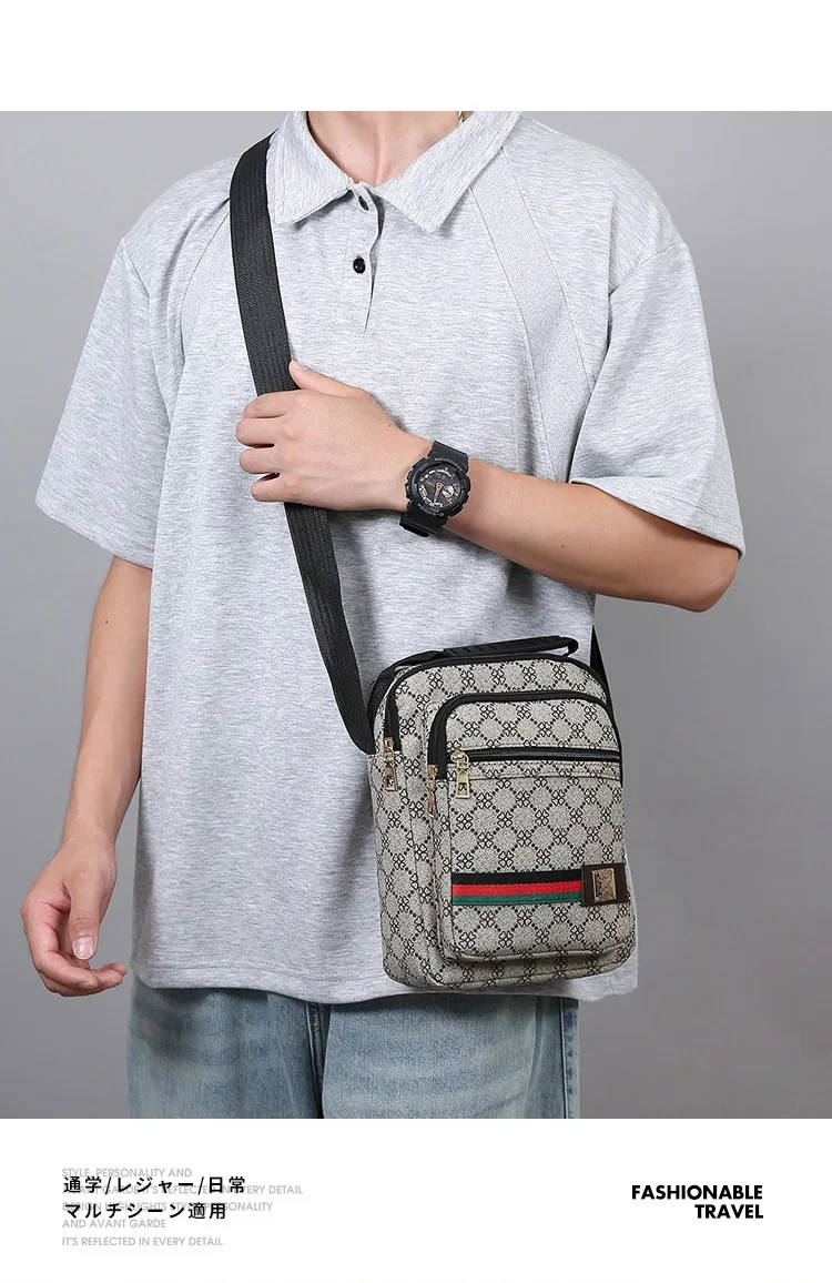 Herren-Umhängetasche, mehrschichtig, große Kapazität, wasserdicht, Oxford-Material, lässig, für Business, Schultertasche, Messenger-Tasche für Reisen und den täglichen Arbeitsweg – Detail 24