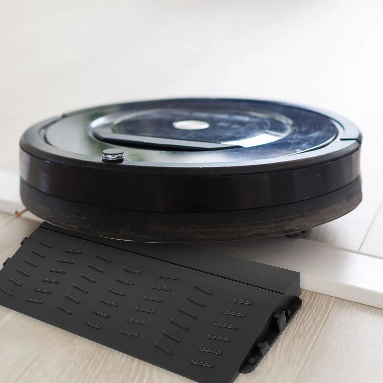 

Black 0.8 Inch Threshold Strip Ramp for Narwal Robot Vacuum Curb Entryway Doorway Floor Transition Ramps
