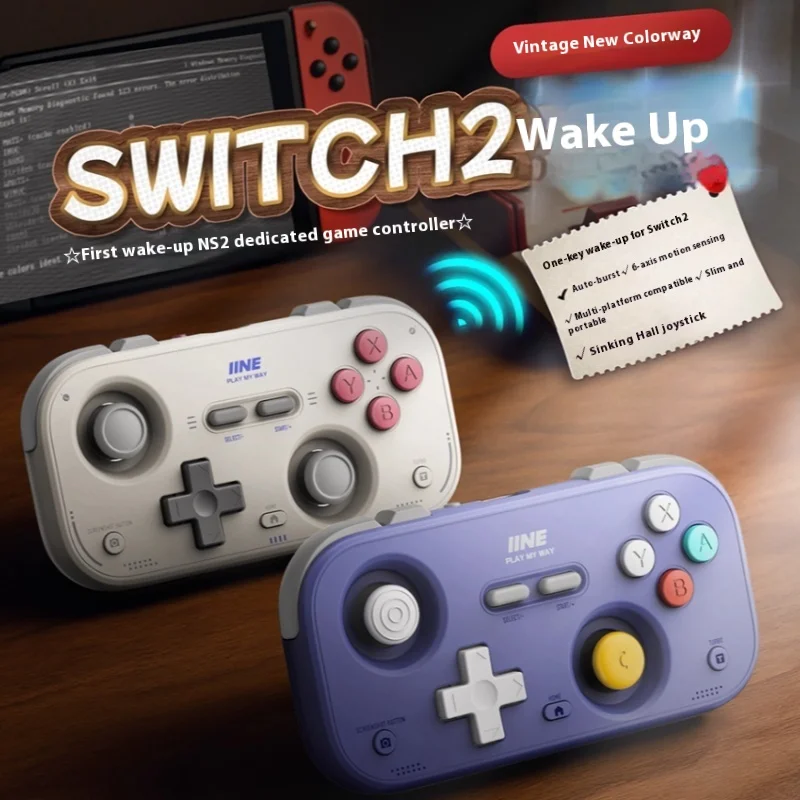 

Карманный мини-контроллер IINE, геймпады размером с ладонью, 1000 Гц, джойстик для зала, короткий пульт дистанционного управления для видео, подходит для NS2 Android