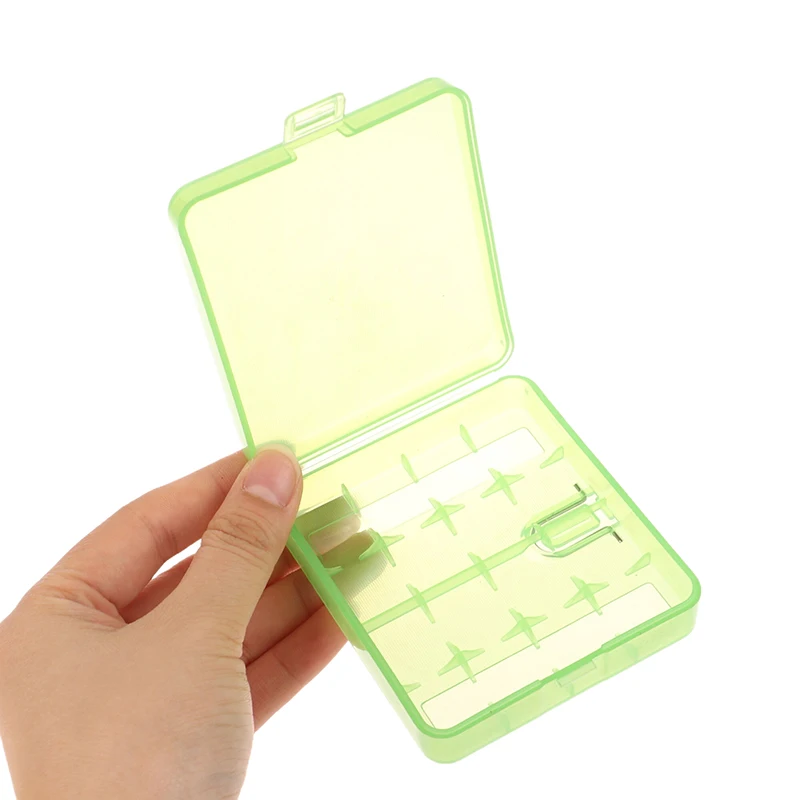 透明バッテリー収納ボックス,金属フック付きハードケースホルダー,充電式バッテリーパワーバンク,プラスチックケース,4セクション,18650