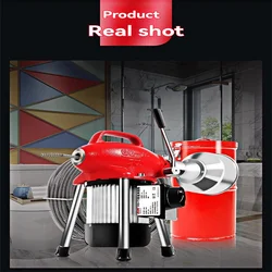 220V Electric Pipe Dredging Sewer Tools for Unclogging Pipes Professional Clear Toilet Blockage Drain Cleaning Machine