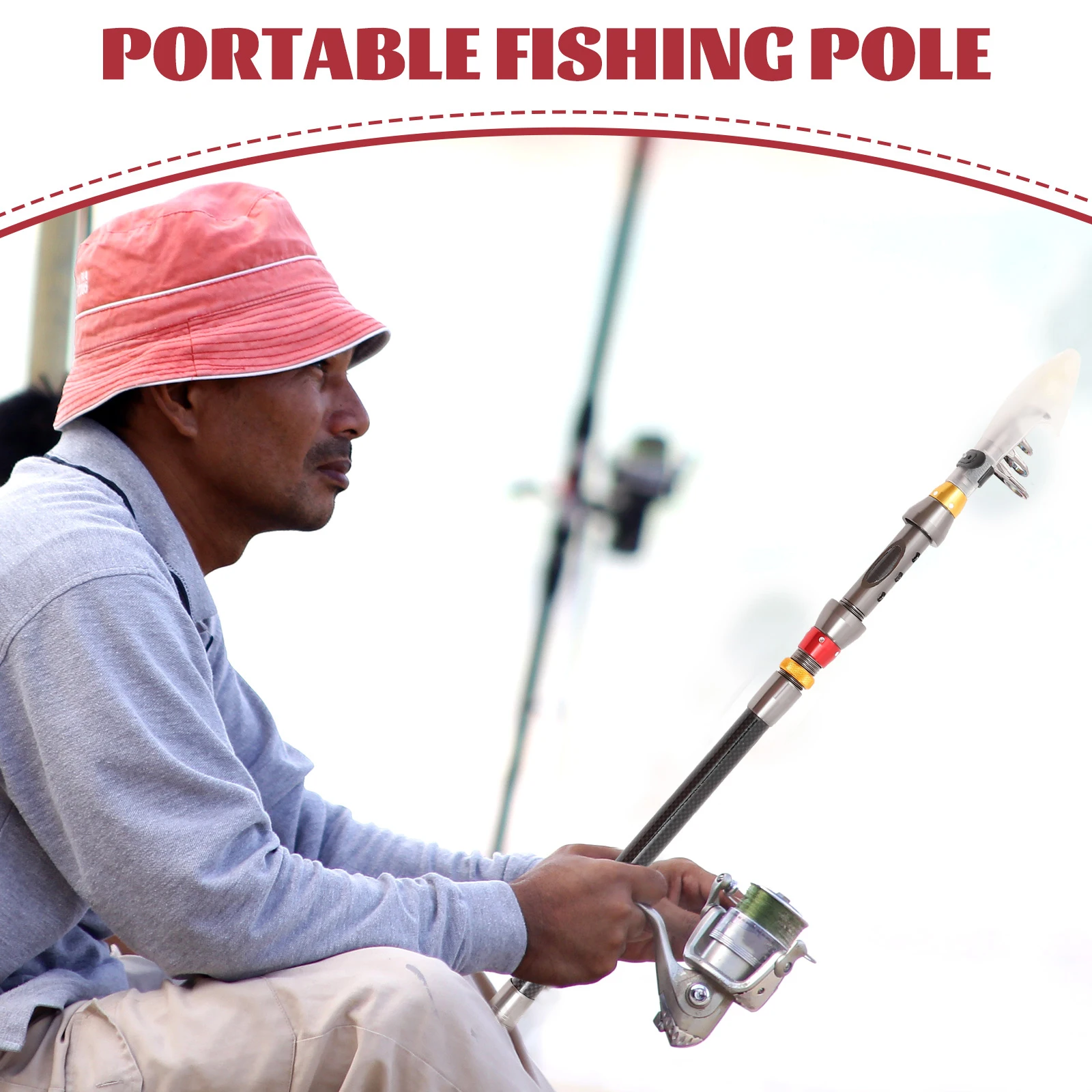 

Retractable Fishing Rod 1.8M Telescopic Pole Eva Handle Strong Structure Magnet Ring Heavy Duty Fisherman Gift