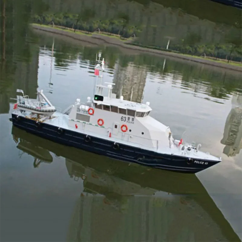 1/30 RC Coast Guard Ship Model Finished Electric Remote Control Ship Model Toy Hong Kong Marine Police Ship Model